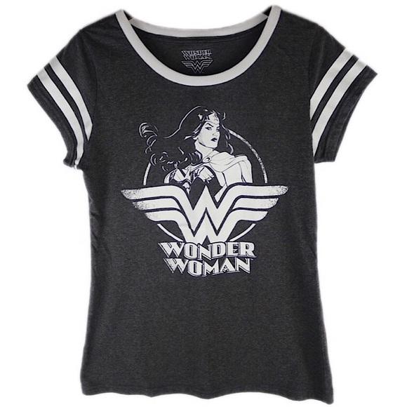 Wonder Woman Tops - WONDER WOMAN | STRIPED SLEEVE TEE